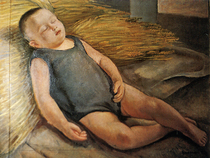Opere 10 - Sonno beato - 1930 - artista Giuseppe Moroni - pittore