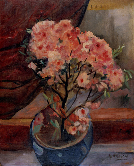 Opere 23 - Azalea - Olio su tela - artista Giuseppe Moroni -  pittore