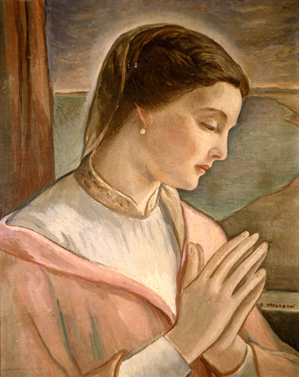 Opere 37 - Vergine orante - 1940 - artista Giuseppe Moroni -  pittore